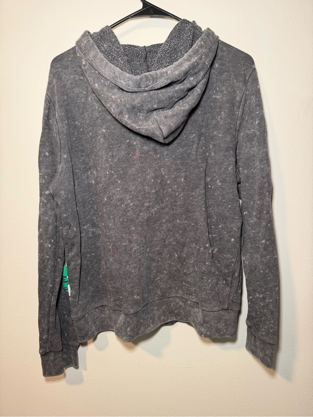 Victorias Secret PINK Gray Full Zip Hoodie Sweater Tropical Hawaiian Flowers - Picture 6 of 7